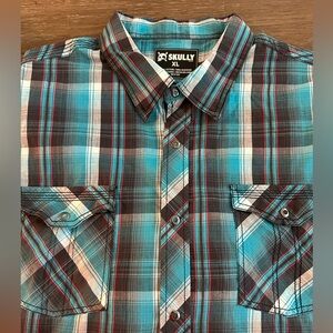 Skully 100% Cotton‎ Long Sleeve Shirt Size XL Gently Worn